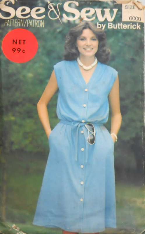 BUTTERICK 6000 DRESS & BELT SIZE 16 COMPLETE