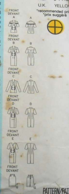 BUTTERICK 6054 DRESS-TOP-SKIRT SIZE 12-14-16 COMPLETE-CUT TO 16