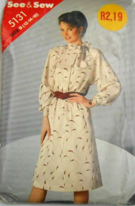 BUTTERICK 6131 LOOSE FITTING DRESS SIZE 12-14-16 COMPLETE-CUT TO 16