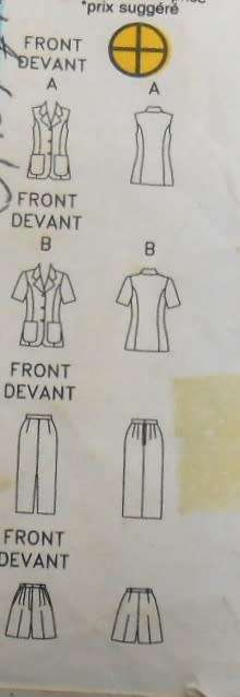 BUTTERICK 6798 TOP-SKIRT-SHORTS SIZE 6-8-10-COMPLETE-CUT TO 10
