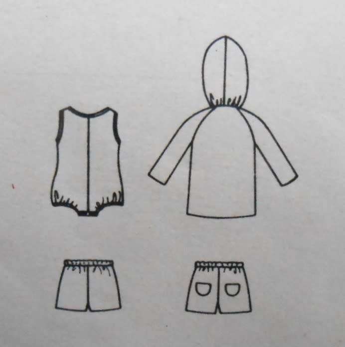 BUTTERICK 5826 TODDLER JACKET-ROMPER-SHORTS SIZE 1 YEARS BREAST 20 COMPLETE-CUT-UNCUT-UNUSED