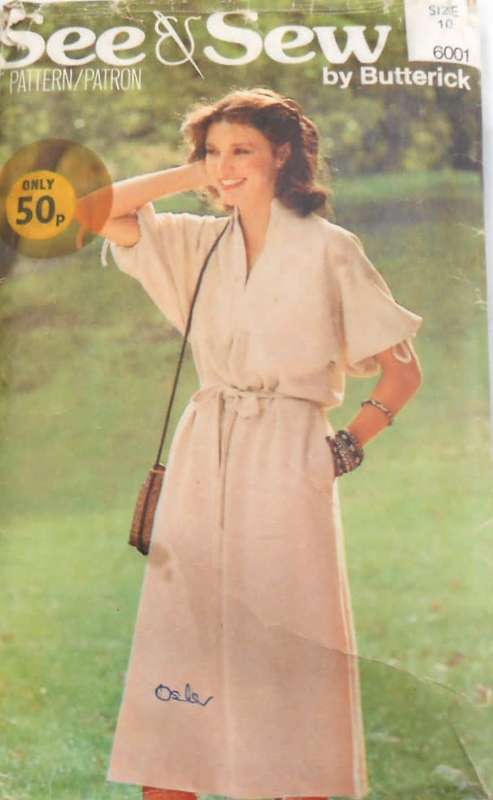 BUTTERICK 6001 DRESS SIZE 10 COMPLETE
