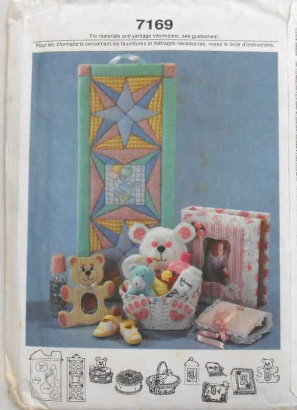 SIMPLICITY CRAFTS 7169 NURSERY ROOM DECORATIONS-ONE SIZE-COMPLETE-UNCUT-F/FOLDED