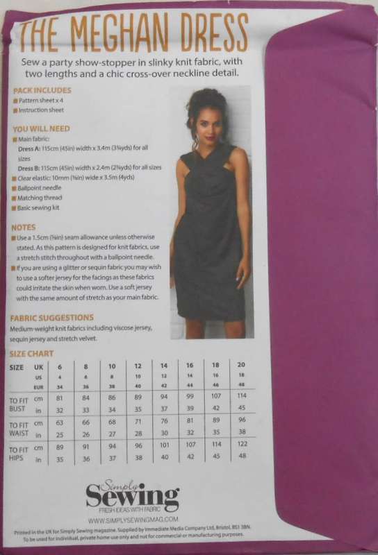 SIMPLY SEWING - THE  MEGHAN DRESS - SIZES 6-20-COMPLETE-UNCUT-F/FOLDED-SEALED