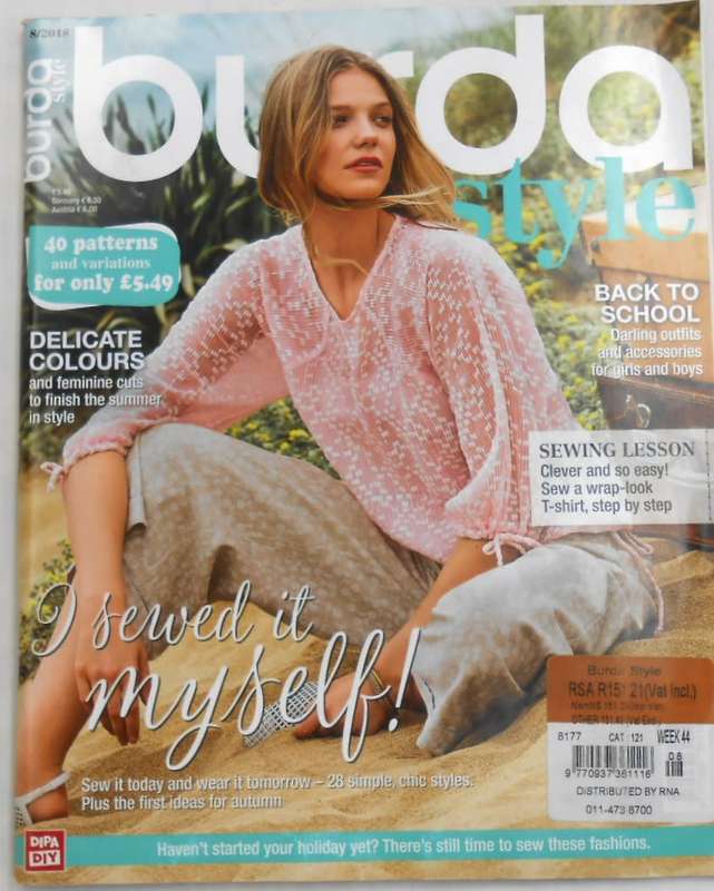 BURDA STYLE MAGAZINE 6/2018 COMPLETE WITH PATTERNS - 68 PAGES WITH PATTERN PULLOUT