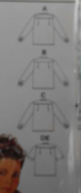BURDA 5157 SET OF SHIRTS SIZES 8-16 COMPLETE-UNCUT-F/FOLDED-ZIPLOC