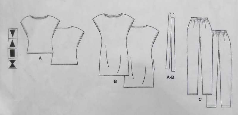 VOGUE V8915 TOP-DRESS-BELT-PANTS SIZE XS-S-M (4-14) COMPLETE-CUT TO M14