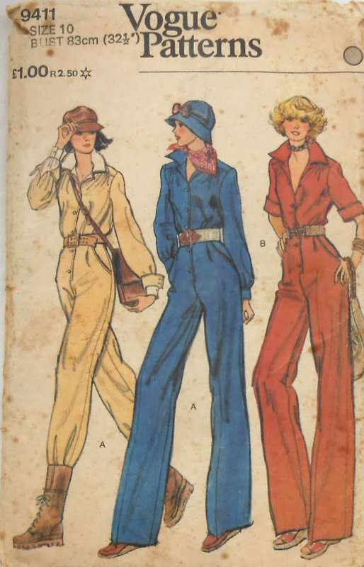 VOGUE 9411 JUMPSUIT SIZE 10 BUST 83 CM SEE LISTING