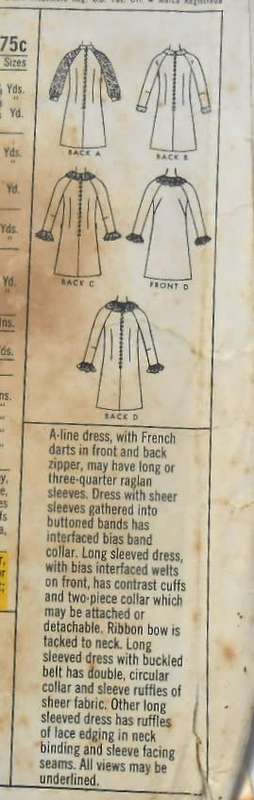 VINTAGE McCALLS 9147 DRESS IN 4 VERSIONS SIZE 8 BUST 31 1/2 COMPLETE-UNCUT-F/FOLDED