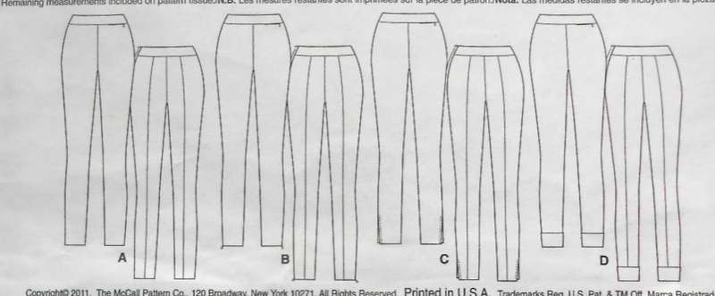 McCALLS M6440 SET OF PANTS SIZE 6-8-10-12-14 COMPLETE-CUT TO 14