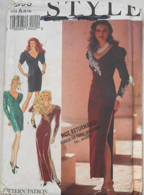 STYLE 2193 LINED EVENING DRESS SIZE 8-18-COMPLETE-CUT TO 16