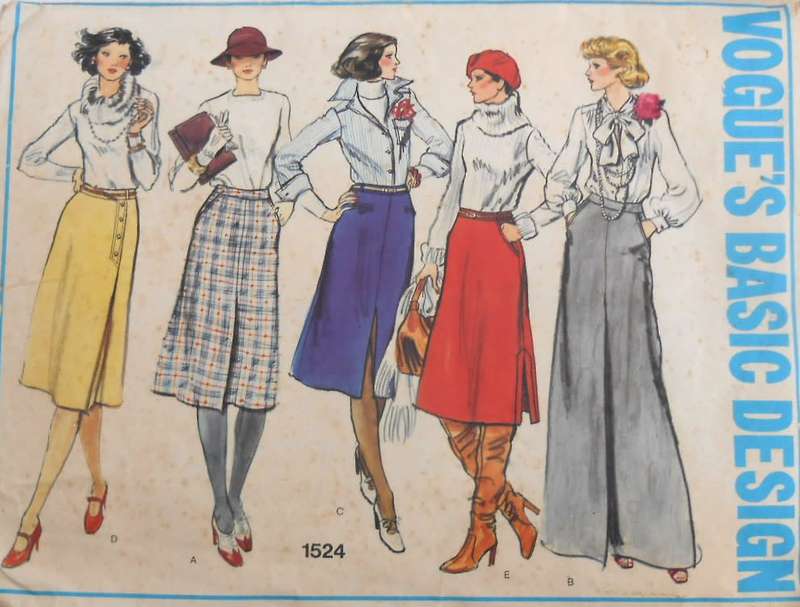 VOGUE BASIC DESIGN 1524 SET OF SKIRTS SIZE 12 COMPLETE
