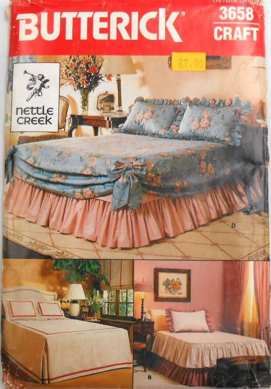 BUTTERICK CRAFT 3658- BEDSPREADS- ONE SIZE COMPLETE-UNCUT-F/FOLDED