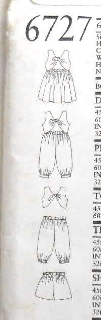 NEW LOOK PATTERNS 6727 KIDS TOP+TIEBACK-SKIRT-PANTS-JUMPSUIT SIZE 3-8 YEARS COMPLETE-UNCUT-F/FOLDED