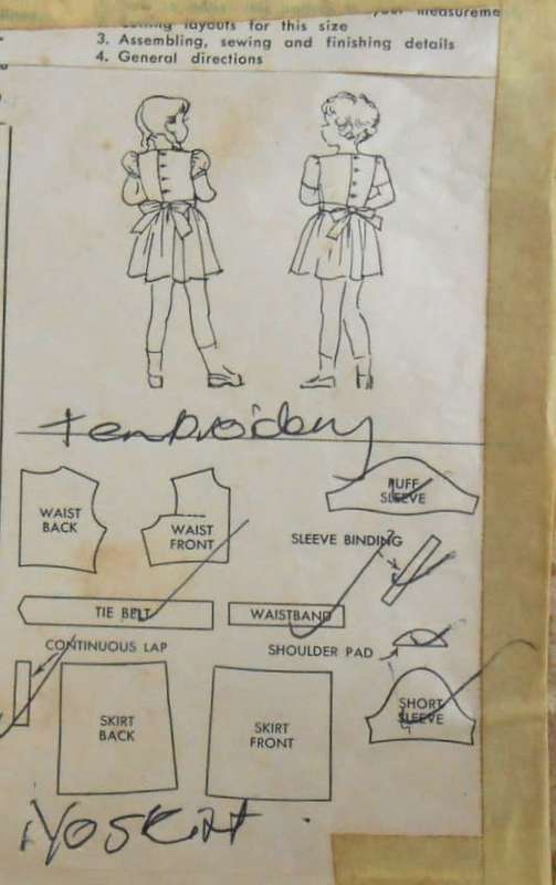 V/VINTAGE McCALLS 1261 GIRLS DRESS SIZE 4 YEARS WITH EMBROIDERY COMPLETE-ZIPLOC