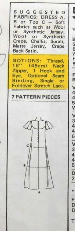 VINTAGE McCALLS 5143 DRESS OR TOP SIZE 10 BUST 32 1/2 COMPLETE-NO SEWING INSTRUCTIONS