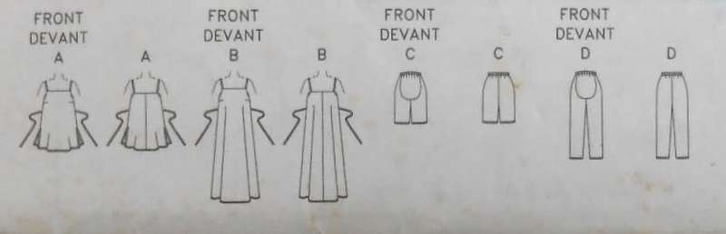 BUTTERICK 3403 MATERNITY TOP-DRESS-SHORTS-PANTS SIZE 14-16-18 PART CUT TO SIZE 14