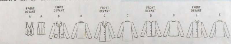 BUTTERICK B5400 WAISTCOATS & JACKETS SIZE 8-10-12-14 COMPLETE-UNCUT-F/FOLDED