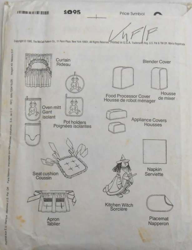McCALLS HOME DECORATING 7562 KITCHEN ESENTIALS - ONE SIZE - COMPLETE-UNCUT-F/FOLDED