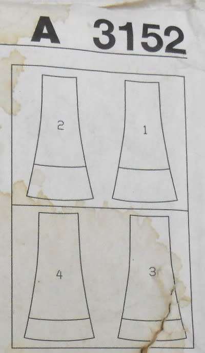 BURDA 3152 SKIRT SIZE 10-28 COMPLETE-PART CUT TO 18