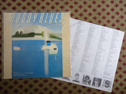 THE MOODY BLUES - SUR LA MER - STEREO LP WITH ORIGINAL INNER SLEEVE - GREAT CONDITION
