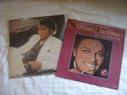 MICHAEL JACKSON -THRILLER GATEFOLD STEREO LP +ORIGINAL INNER SLEEVE & ONE DAY IN YOUR LIFE STEREO LP