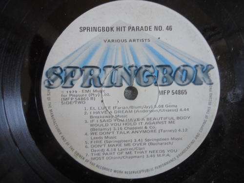 SPRINGBOK HIT PARADE -VOLUME 46 -1979 STEREO VINYL LP-No Cover supplied in MFP sleeve