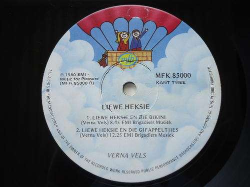 "LIEWE HEKSIE"  - VERNA VELS - 1980 STEREO LP WITH NO COVER - SUPPLIED IN A MFP SLEEVE