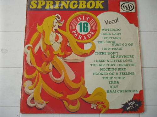SPRINGBOK HIT PARADE -VOLUME 16 - COVER ONLY