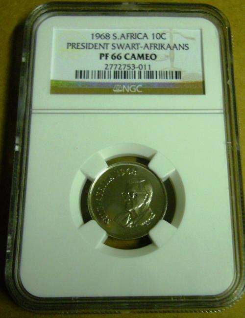 PF66 CAMEO GRADE - PROOF 1968 10c AFR - THE ONLY 1 IN THIS GRADE