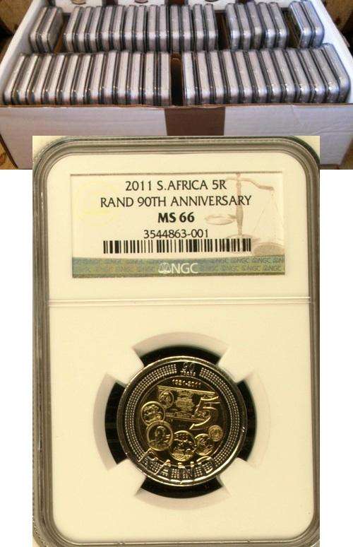 SARB - NGC GRADED 50 x MS66 - 90th ANNIVERSARY - bid per coin