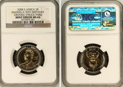 NGC - MINT ERROR GRADED - MS66 - 2008 B/DAY R5 COIN