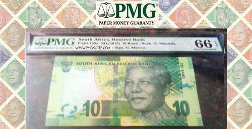 LAST ONE -  R10 GRADED MANDELA R10 NOTES - PMG GRADED MS66
