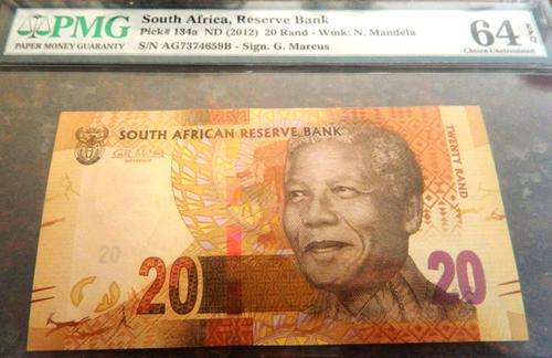 MS64 - FIRST ON BOB - GRADED MANDELA R20 NOTES - PMG GRADED MS64