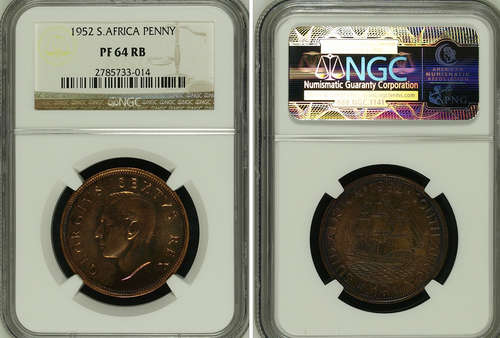 1952 - PENNY - UNION  - VERY HIGH GRADE PF64RB -  NGC GRADED