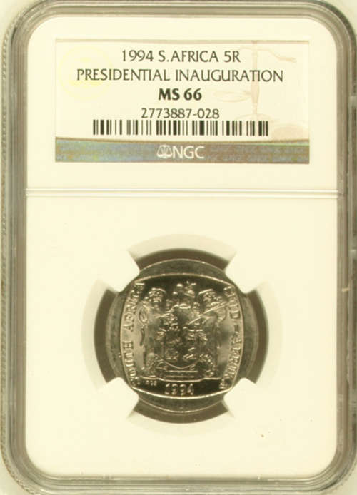 VERY HIGH GRADE MS66 - NGC GRADING - 1994 INAUGURATION R5 COIN