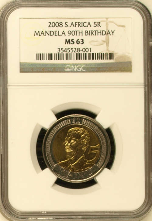 MS63 - 2 X AVAILABLE - NGC GRADED COIN 2008 R5 B-DAY COINS - BID PER COIN