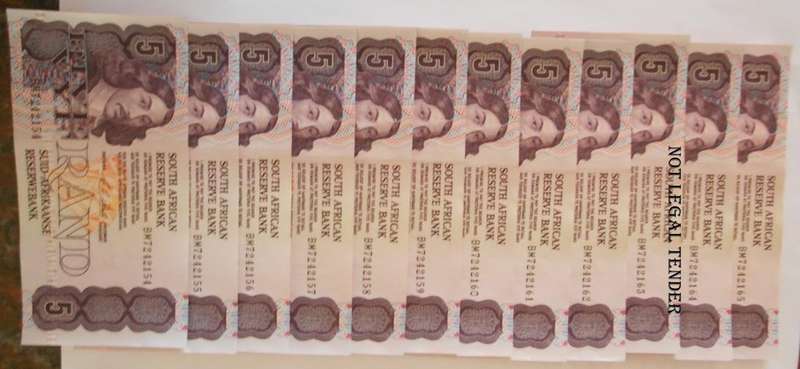 BM SEQUENCE NUMBERS x 12 UNC R5 NOTE - SEE NUMBERS BELOW - TRUE IMAGE - 1 BID FOR ALL