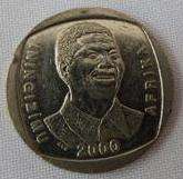 AU to MS X 54 - 2000 MANDELA SMILY'S R5 COINS - BID PER COIN