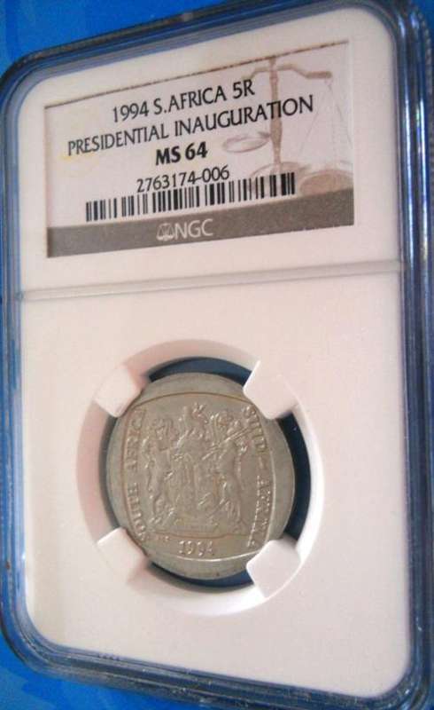 YES ! HIGH GRADE 2 X Mint State 64 - NGC GRADED - 1994 INAUGURATION R5 COIN - BID PER COIN