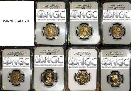 BUY NOW A SET - NGC GRADED - 2008=MS67/66/65/64/63/62/AU58