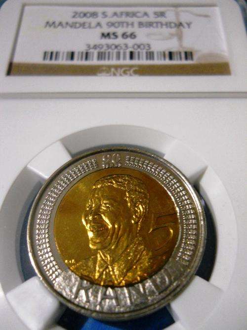 GOLDEN TONE - VERY GOOD LOOKING - MS66 - 2008 MANDELA 90th BIRTHDAY