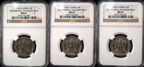 WINNER TAKE all - NGC GRADED - 1994 INAUGURATION R5 =MS63/62/61 - one bid