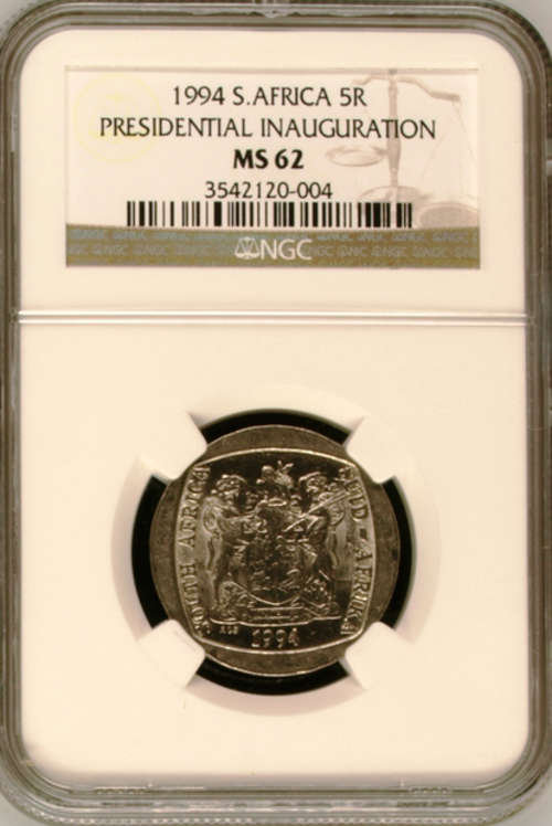 5 x MS62 - NGC GRADING - 1994 INAUGURATION R5 COIN - BID PER COIN