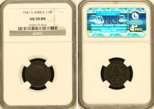 1/4p 1941 - NGC GRADED AU50BN - TRUE IMAGE - 2765177-010