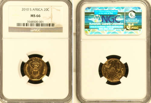 20c / 2010 - NGC GRADED MS66 - THE 2010 20c NONE IN CIRCULATION