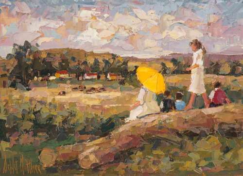 De Wet Matthee (24 x 32) Sitting on the hill
