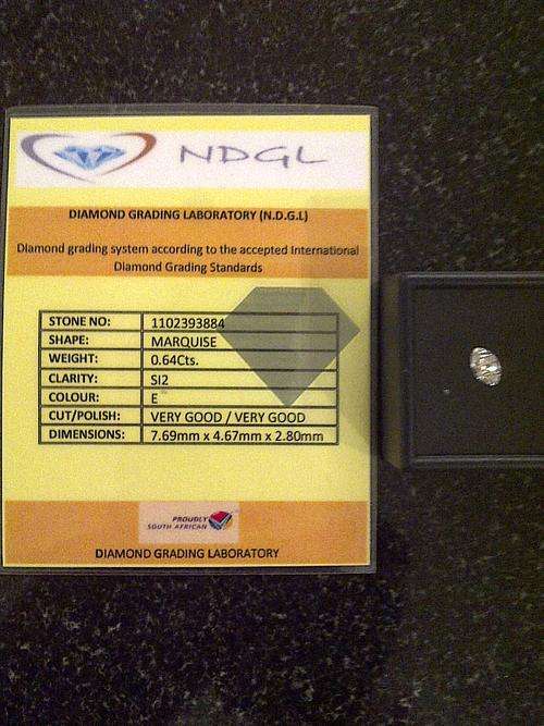 0.64Cts Marquise Natural Diamond E SI2