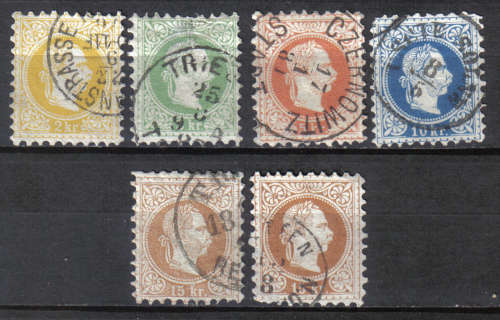 AUSTRIA 1867 ISSUE SELECTION  F.U. SHORT SET OF STAMPS C/V R590.00 LOOK BELOW