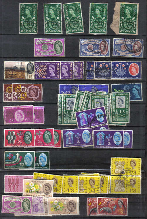GREAT BRITAIN QEII EARLY FULL SETS F.U. TWO LARGE CARDS FULL C/V R3,500.00+++ SCANS X2